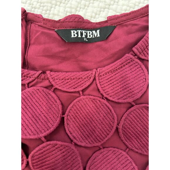 BTFBM Women's Hollow Out Embroidered Tank Dress Size XL Vacation Party Cocktail - Picture 4 of 6